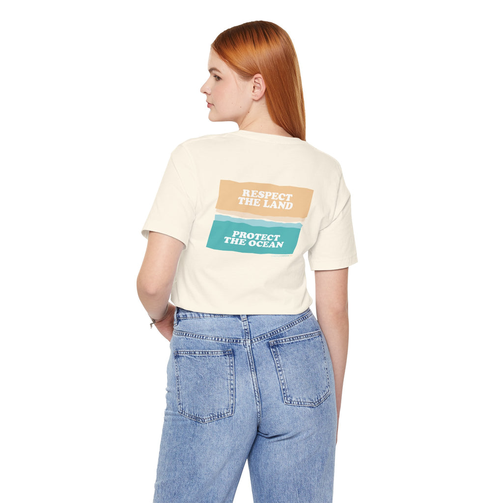 Respect Land, Protect Ocean | Light Knit Jersey Tee | Unisex